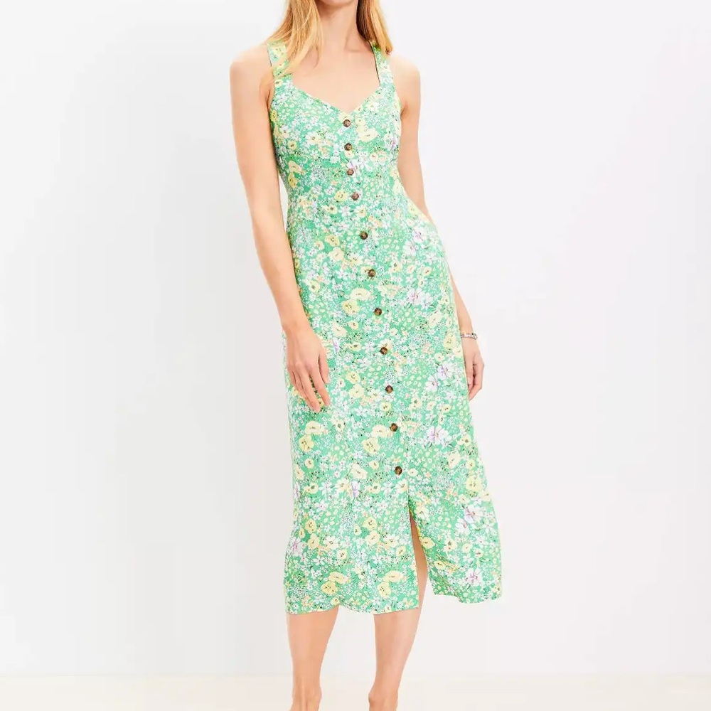 NEW Loft Floral Midi Dress
